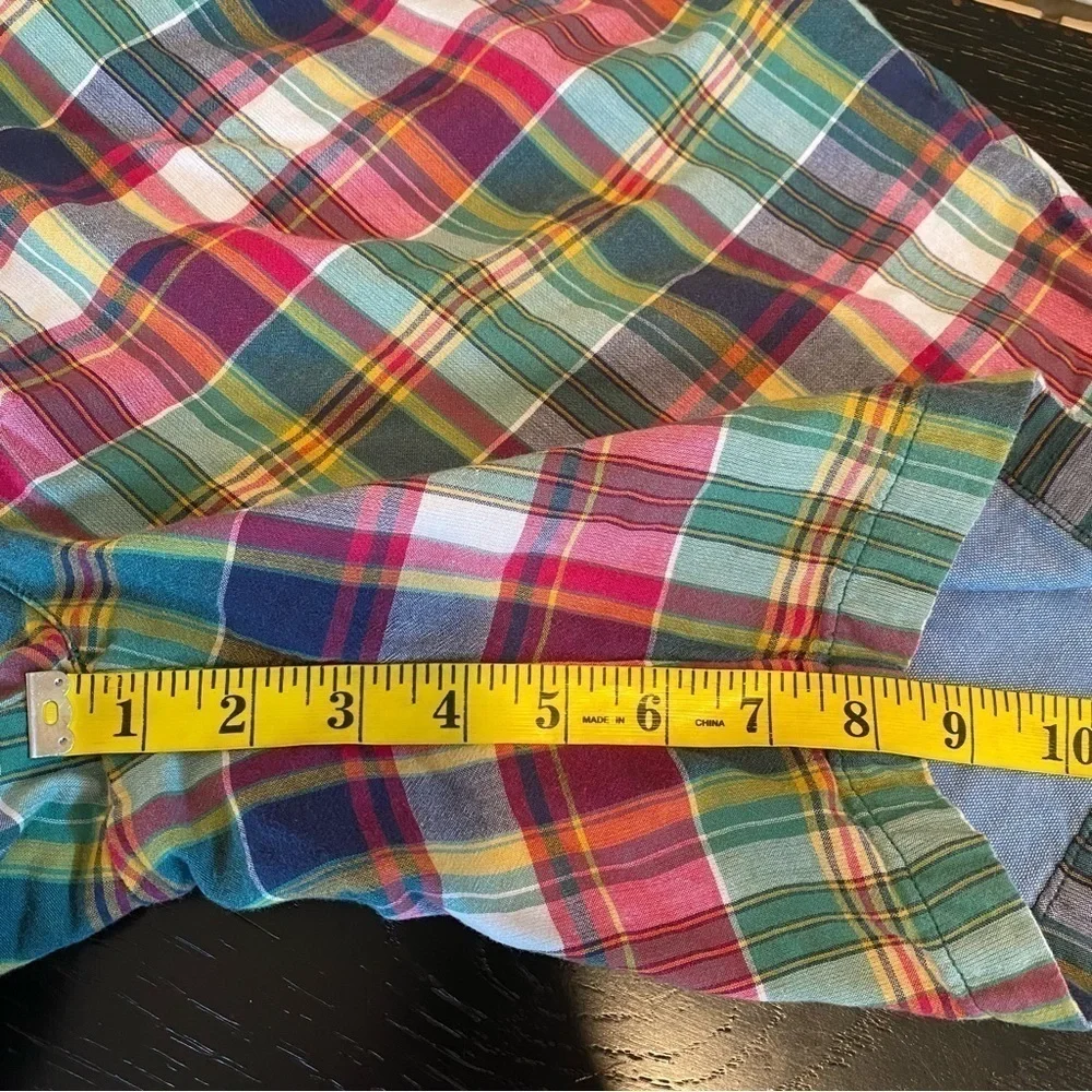 Polo Ralph Lauren Shorts Mens Size 40 Straight Fit India Madras Multicolor Plaid